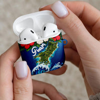 Guam Tropical Island AirPods Case Hibiscus Floral Ocean Waves TS04 - Polynesian Pride