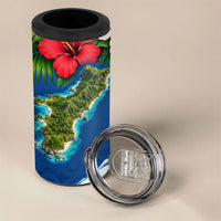 Guam Tropical Island 4 in 1 Can Cooler Tumbler Hibiscus Floral Ocean Waves TS04 - Polynesian Pride