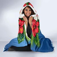 Guam Tropical Island Hooded Blanket Hibiscus Floral Ocean Waves TS04 - Polynesian Pride