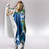 Guam Tropical Island Hooded Blanket Hibiscus Floral Ocean Waves TS04 - Polynesian Pride