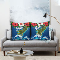 Guam Tropical Island Pillow Cover Hibiscus Floral Ocean Waves TS04 - Polynesian Pride