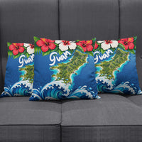 Guam Tropical Island Pillow Cover Hibiscus Floral Ocean Waves TS04 - Polynesian Pride