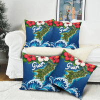Guam Tropical Island Pillow Cover Hibiscus Floral Ocean Waves TS04 - Polynesian Pride