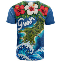 Guam Tropical Island T Shirt Hibiscus Floral Ocean Waves TS04 - Polynesian Pride