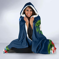 Guam Map Latte Stone Hooded Blanket Hibiscus Floral Coastal Landscape TS04 - Polynesian Pride