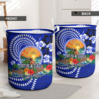 50th Anniversary Wedding Polynesian Laundry Basket Mom And Dad Floral Tribal Jubilee Tropical TS04 - Polynesian Pride