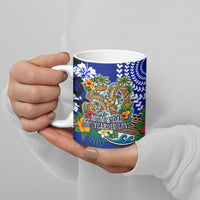 50th Anniversary Wedding Polynesian Ceramic Mug Mom And Dad Floral Tribal Jubilee Tropical TS04 - Polynesian Pride
