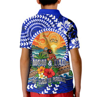 50th Anniversary Wedding Polynesian Kid Polo Shirt Mom And Dad Floral Tribal Jubilee Tropical TS04 - Polynesian Pride