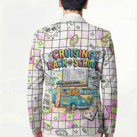 Hawaii Cruising Back To School Blazer Grid Pattern With School Bag And Vintage Surf Van TS04 - Polynesian Pride