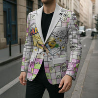 Hawaii Cruising Back To School Blazer Grid Pattern With School Bag And Vintage Surf Van TS04 - Polynesian Pride
