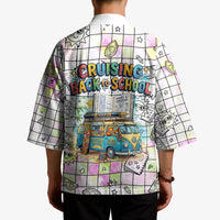 Hawaii Cruising Back To School Kimono Grid Pattern With School Bag And Vintage Surf Van TS04 - Polynesian Pride