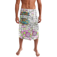 Hawaii Cruising Back To School Lavalava Grid Pattern With School Bag And Vintage Surf Van TS04 White Yellow - Polynesian Pride