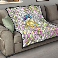 Hawaii Cruising Back To School Quilt Grid Pattern With School Bag And Vintage Surf Van TS04 - Polynesian Pride