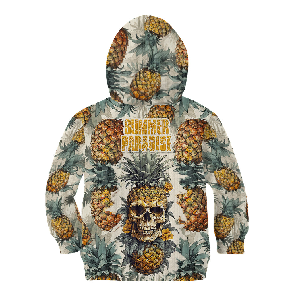 Pineapple Skull Kid Hoodie Summer Paradise TS04 Hoodie Multicolor - Polynesian Pride