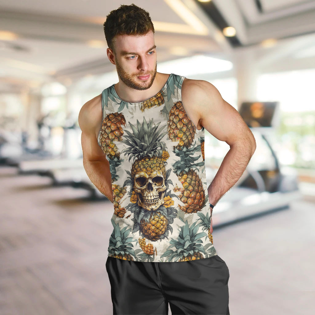 Pineapple Skull Men Tank Top Summer Paradise TS04 - Polynesian Pride