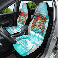 Out Of Office Retired Relocated Car Seat Cover Tropical Island Hawaiian Beach Sunset Sunglasses Suitcase TS04 - Polynesian Pride