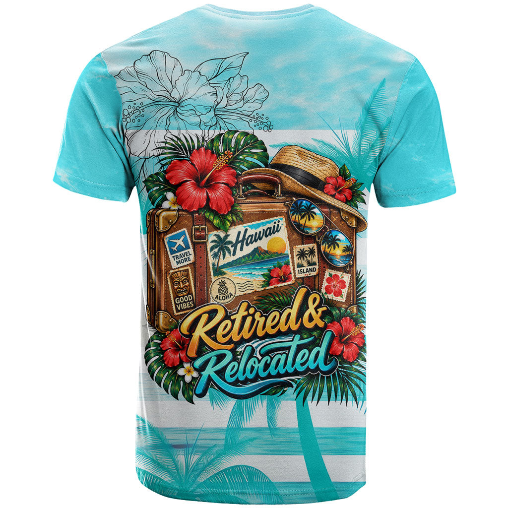 Out Of Office Retired Relocated T Shirt Tropical Island Hawaiian Beach Sunset Sunglasses Suitcase TS04 - Polynesian Pride