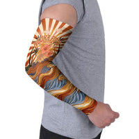 Aloha Nifty 50th Birthday Hawaii Arm Sleeves Vintage Retro Sunburst Tropical Palm Tree Surfboard Art TS04 - Polynesian Pride