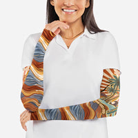 Aloha Nifty 50th Birthday Hawaii Arm Sleeves Vintage Retro Sunburst Tropical Palm Tree Surfboard Art TS04 - Polynesian Pride