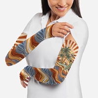Aloha Nifty 50th Birthday Hawaii Arm Sleeves Vintage Retro Sunburst Tropical Palm Tree Surfboard Art TS04 - Polynesian Pride