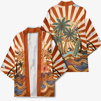 Aloha Nifty 50th Birthday Hawaii Kimono Vintage Retro Sunburst Tropical Palm Tree Surfboard Art TS04 - Polynesian Pride