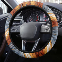 Aloha Nifty 50th Birthday Hawaii Steering Wheel Cover Vintage Retro Sunburst Tropical Palm Tree Surfboard Art TS04 - Polynesian Pride