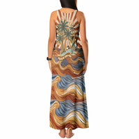 Aloha Nifty 50th Birthday Hawaii Tank Maxi Dress Vintage Retro Sunburst Tropical Palm Tree Surfboard Art TS04 - Polynesian Pride