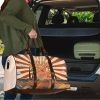 Aloha Nifty 50th Birthday Hawaii Travel Bag Vintage Retro Sunburst Tropical Palm Tree Surfboard Art TS04 - Polynesian Pride
