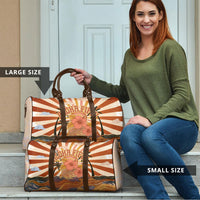 Aloha Nifty 50th Birthday Hawaii Travel Bag Vintage Retro Sunburst Tropical Palm Tree Surfboard Art TS04 - Polynesian Pride