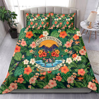 Hawaii 50th Birthday Bedding Set Tropical Vintage Floral Hibiscus Parrot Island Sunset Art TS04 - Polynesian Pride