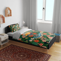 Hawaii 50th Birthday Bedding Set Tropical Vintage Floral Hibiscus Parrot Island Sunset Art TS04 - Polynesian Pride