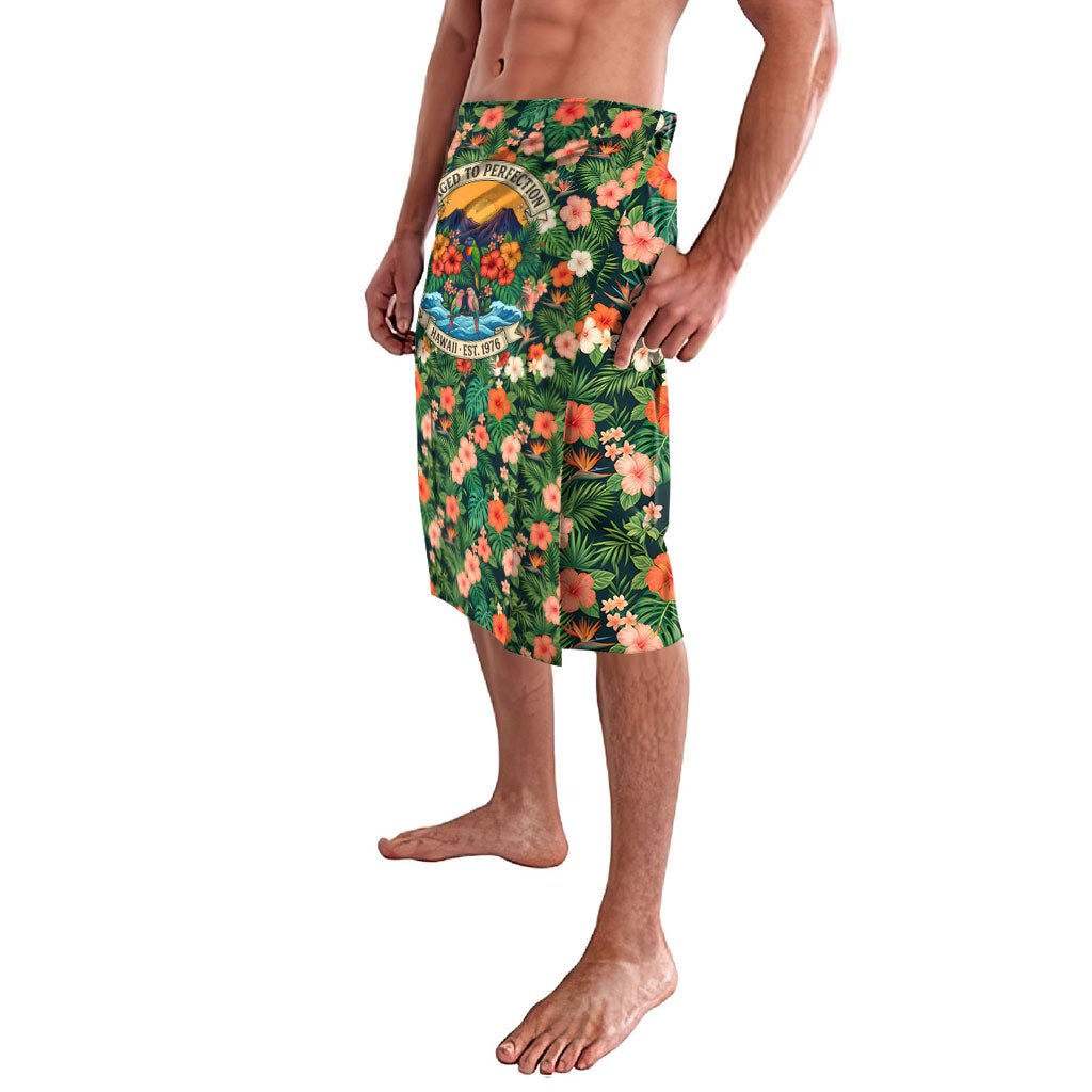 Hawaii 50th Birthday Lavalava Tropical Vintage Floral Hibiscus Parrot Island Sunset Art TS04 - Polynesian Pride