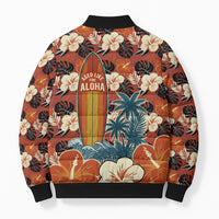 Hawaii 50th Birthday Bomber Puffer Jacket Vintage 1976 Limited Edition Floral Surfboard Aloha Vibes TS04 - Polynesian Pride