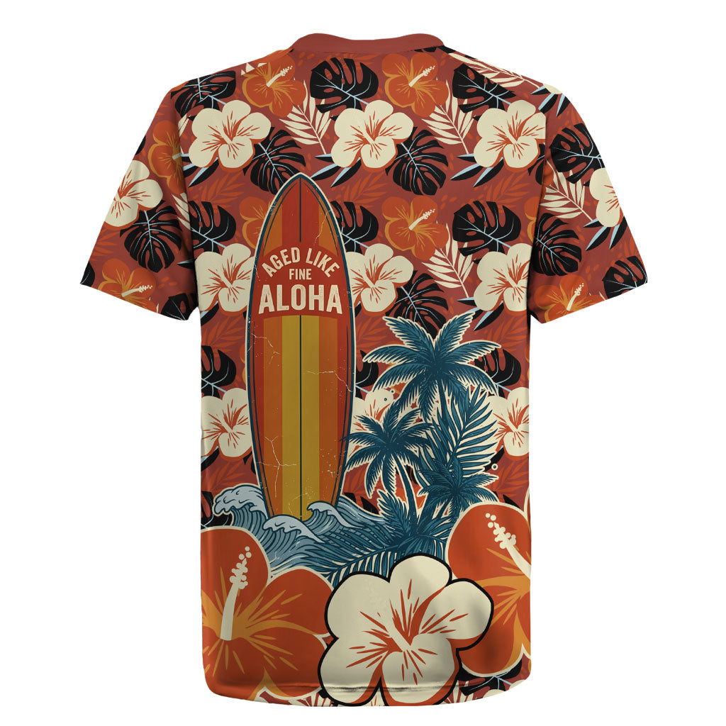 Hawaii 50th Birthday Rugby Jersey Vintage 1976 Limited Edition Floral Surfboard Aloha Vibes TS04 - Polynesian Pride