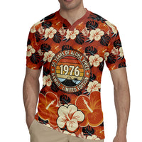 Hawaii 50th Birthday Rugby Jersey Vintage 1976 Limited Edition Floral Surfboard Aloha Vibes TS04 - Polynesian Pride