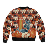 Hawaii 50th Birthday Sleeve Zip Bomber Jacket Vintage 1976 Limited Edition Floral Surfboard Aloha Vibes TS04 - Polynesian Pride