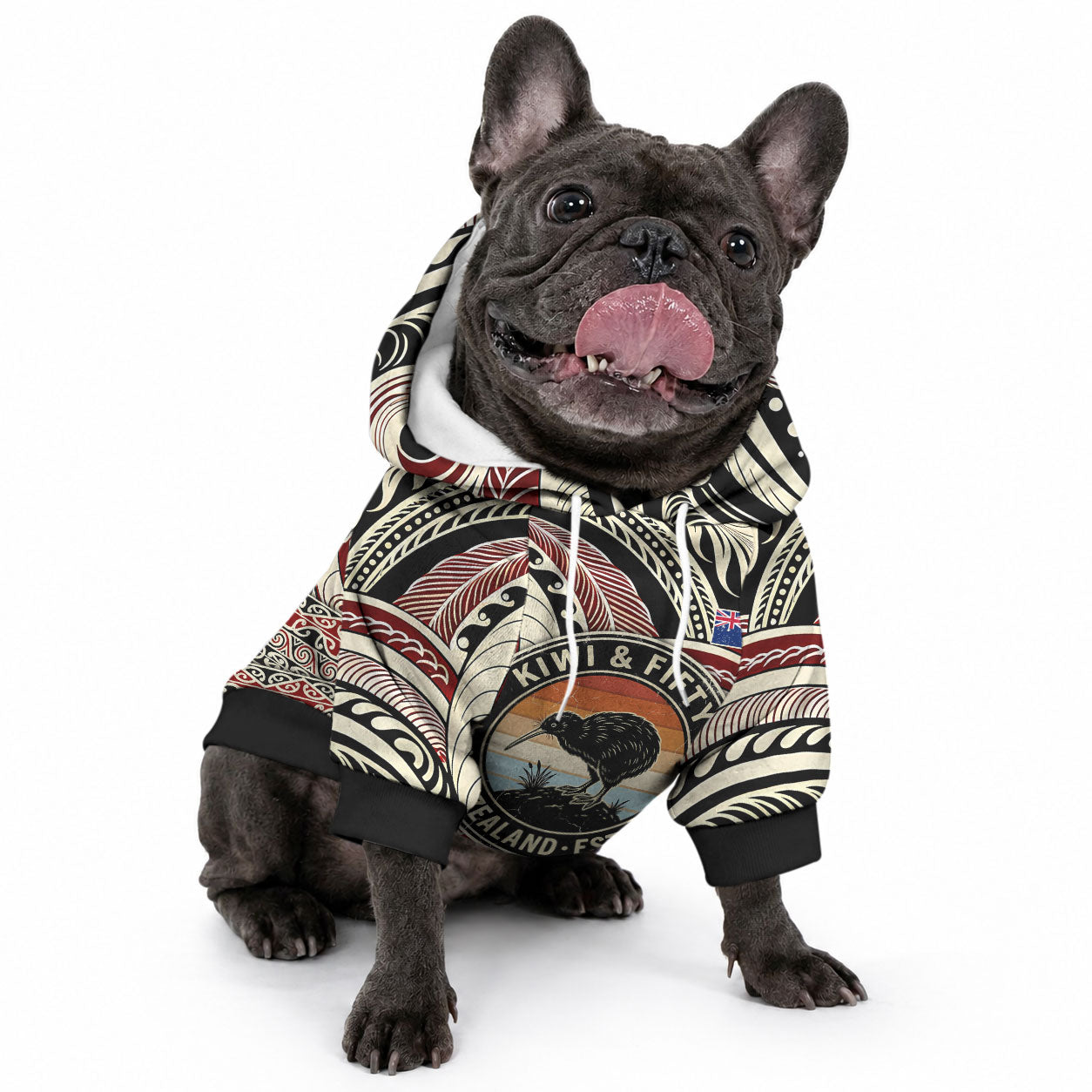New Zealand 50th Birthday Kiwi Pet Hoodie Vintage Est 1976 Kiwi Sunset Maori TS04 - Polynesian Pride