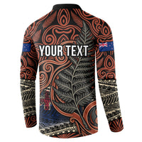Personalised New Zealand 50th Birthday Button Sweatshirt Aotearoa Tribal Pattern Silver Fern Flag TS04 - Polynesian Pride