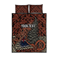 Personalised New Zealand 50th Birthday Quilt Bed Set Aotearoa Tribal Pattern Silver Fern Flag TS04 - Polynesian Pride