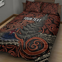 Personalised New Zealand 50th Birthday Quilt Bed Set Aotearoa Tribal Pattern Silver Fern Flag TS04 - Polynesian Pride