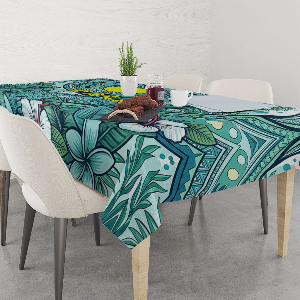Palau Official Seal Flag Tablecloth Tribal Pattern Ocean Marine Life Tropical Hibiscus TS04 - Polynesian Pride