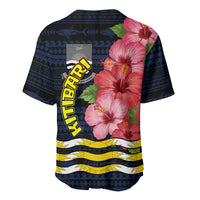 Kiribati Baseball Jersey Tropical Pink Hibiscus Flowers Polynesian Tribal TS04 - Polynesian Pride