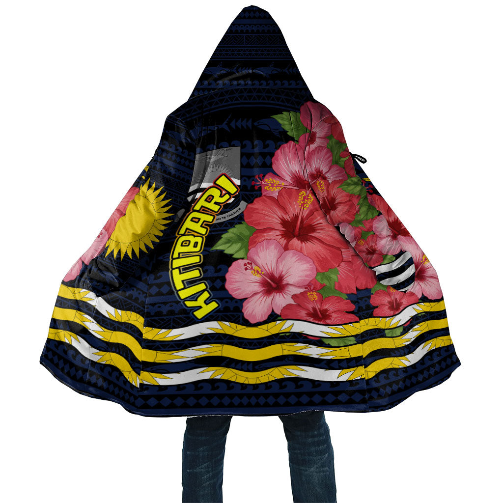 Kiribati Cloak Tropical Pink Hibiscus Flowers Polynesian Tribal