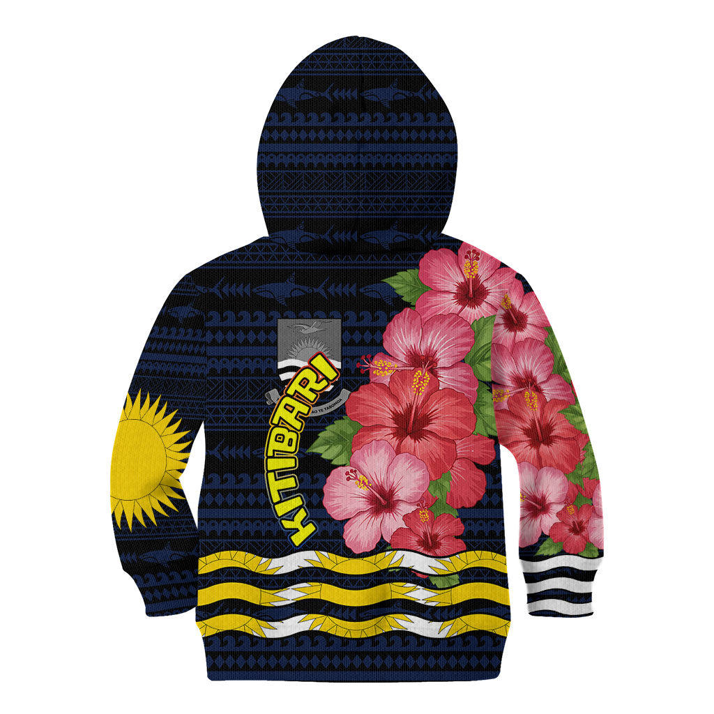 Kiribati Kid Hoodie Tropical Pink Hibiscus Flowers Polynesian Tribal TS04 - Polynesian Pride