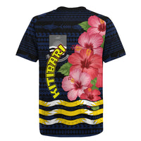 Kiribati Rugby Jersey Tropical Pink Hibiscus Flowers Polynesian Tribal TS04 - Polynesian Pride