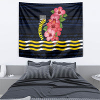 Kiribati Tapestry Tropical Pink Hibiscus Flowers Polynesian Tribal TS04 - Polynesian Pride