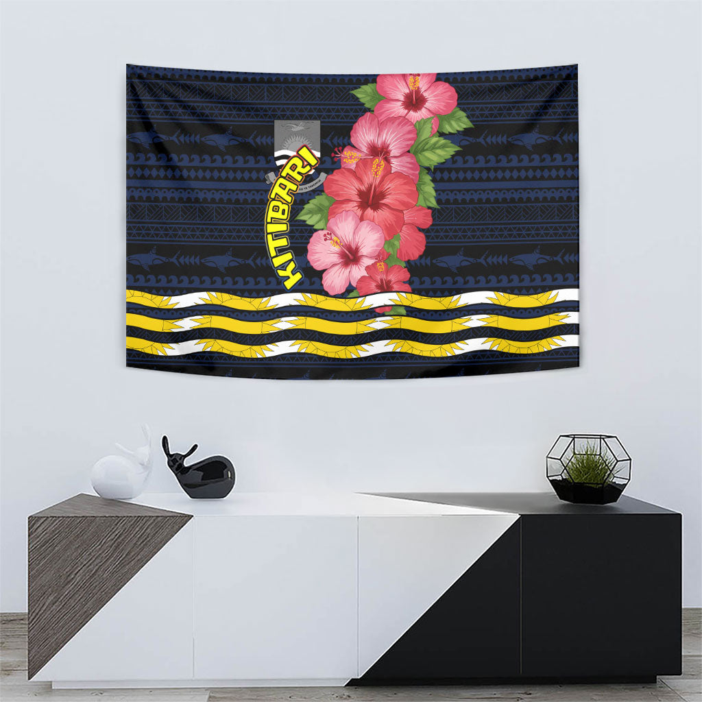 Kiribati Tapestry Tropical Pink Hibiscus Flowers Polynesian Tribal TS04 - Polynesian Pride