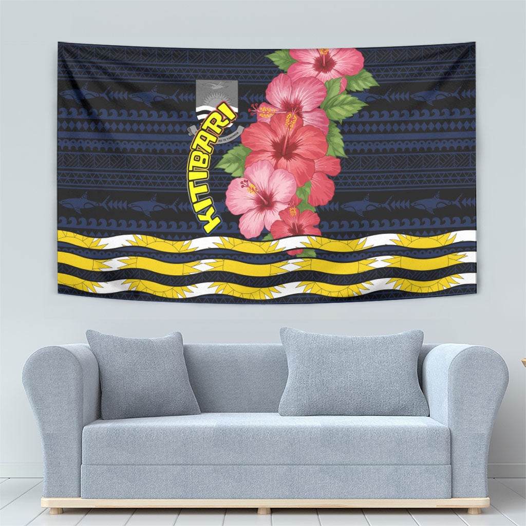 Kiribati Tapestry Tropical Pink Hibiscus Flowers Polynesian Tribal TS04 - Polynesian Pride