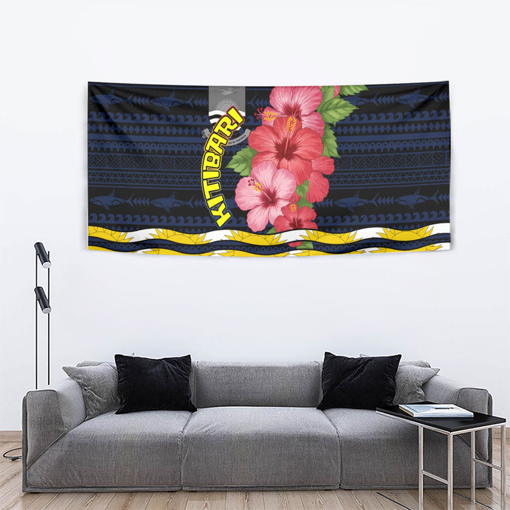 Kiribati Tapestry Tropical Pink Hibiscus Flowers Polynesian Tribal TS04 - Polynesian Pride