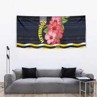 Kiribati Tapestry Tropical Pink Hibiscus Flowers Polynesian Tribal TS04 - Polynesian Pride